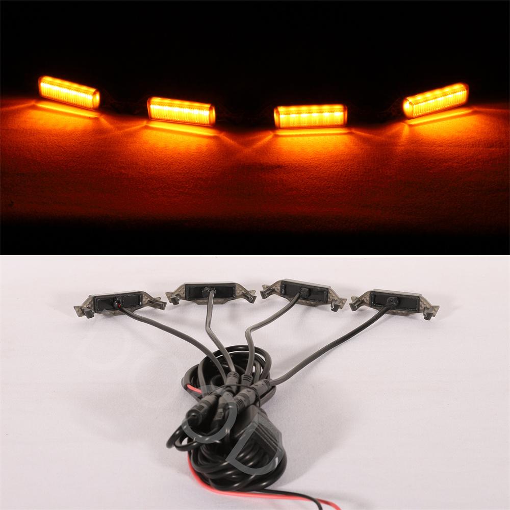 

Белые теплые светодиодные фонари подходят для 2018-2025 Jeep Wranger JL Jlu sport front Racing Grille Led Lights янтарь