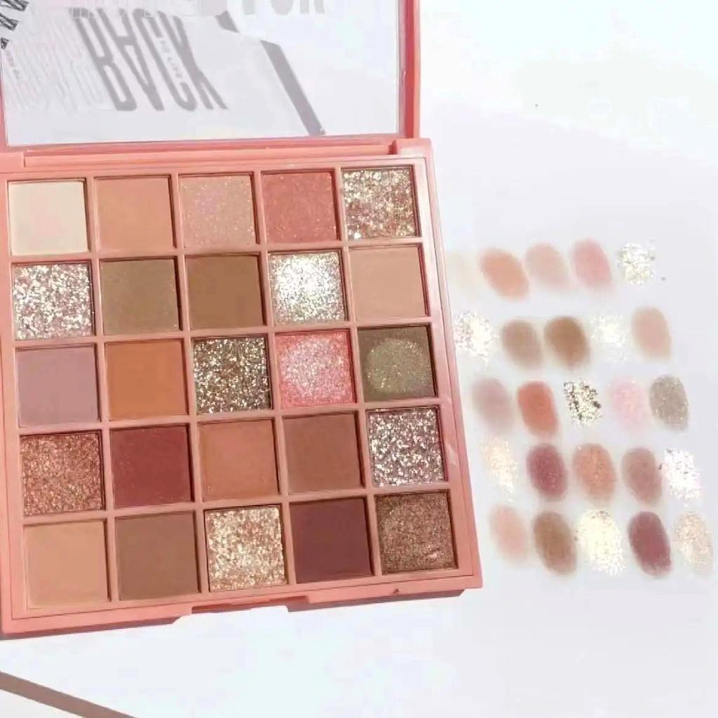 Eyeshadow 25 color  makeup set pearlescent matte earth color system taro mud orange brown plate parity market