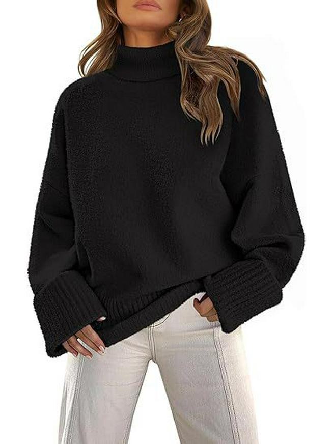 2024 Hot-Selling European & American Women's Autumn/Winter High Collar Plush Sweater Pullover