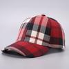 Spring And Autumn Korean Style British Fashion Baseball Cap For Women, Classic Plaid Hard Top Sun Hat, Casual Sports Cap