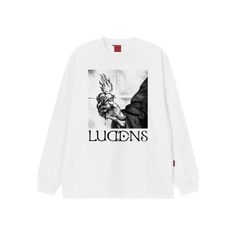 Street Style Graphic Print Sweatshirt Men Women Casual Loose Fit Long Sleeve Top Round Neck Cotton Blend Daily Wear