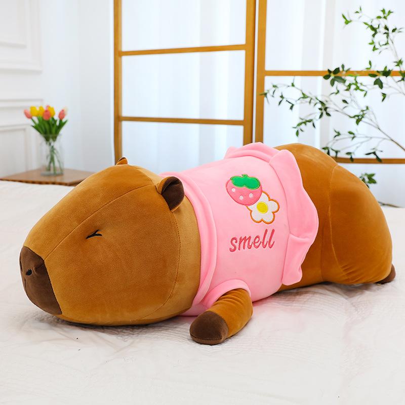Summer Style Series Capybara Plush Toy Seaside Scenic Spot Souvenir Travel Floral Skirt Capybara Doll