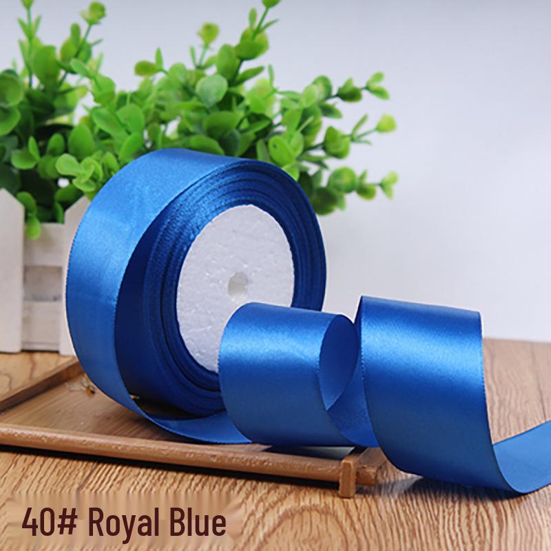 4cm Solid Color Satin Ribbon for Floral Art and Gift Packaging