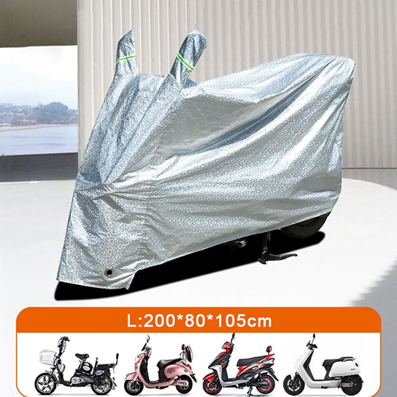 Universal Cod Waterproof Motorcycle Cover 4 Layers Thickened Rainproof Sunproof With Lock Holes Outdoor Protection Motor Cover