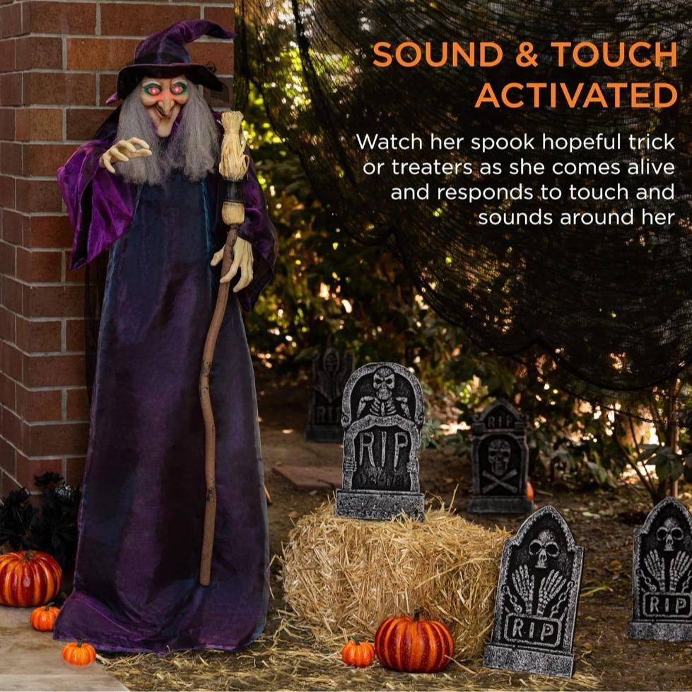 Halloween Decoration Voice Control Witch Large Hanging Ghost Luminous Soundmaking Bar Ghost House Horror Decoration