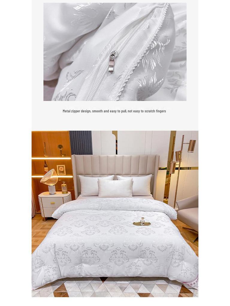 Pure Cotton & Mulberry Silk Jacquard Quilt - All-Season, Spring, Autumn, Winter, Mother-Child Gift Quilt