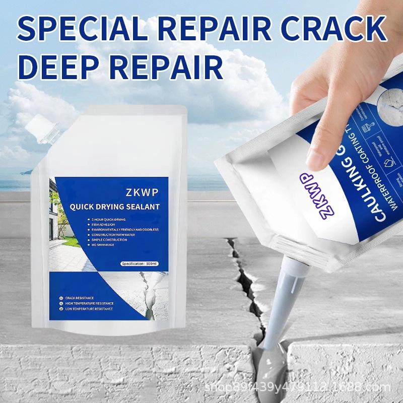 Mastic de réparation de fissures pour bétonAdhésion Forte, Convient pour les Tuyaux, Toits, Murs, Réparation de Fuites de Toit,, Étanchéité Durable