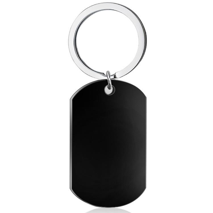 DIY Personalized Colorfast Stainless Steel & Titanium Dog Tag Keychain Ornament