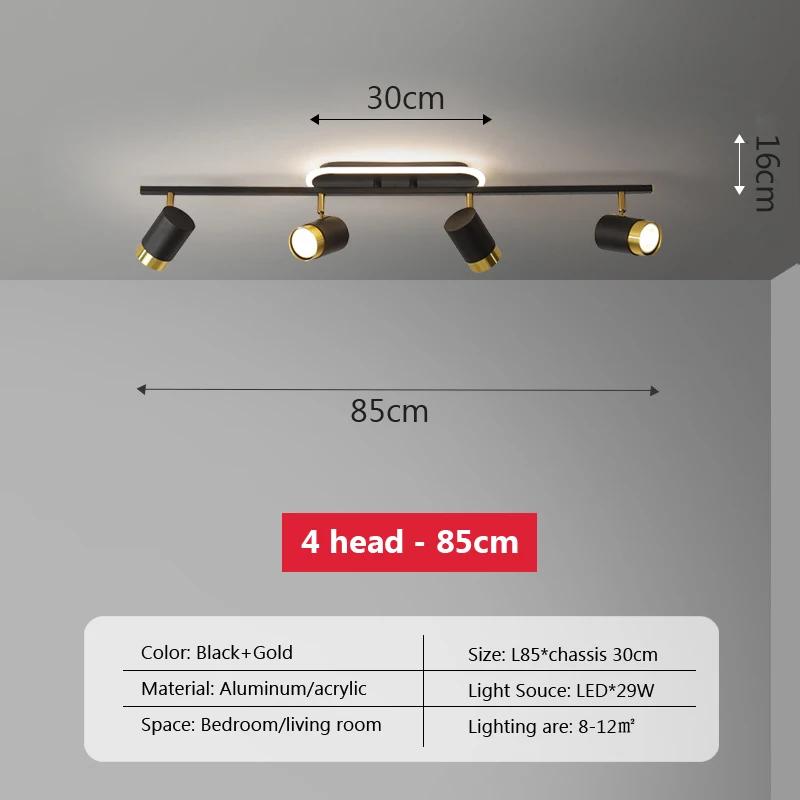 Nordic Strip LED Multihead Ceiling Lamp Spotlights For Hall Living Room Bedroom Balcony Corridor Cloakroom Decor Lights Fixtures