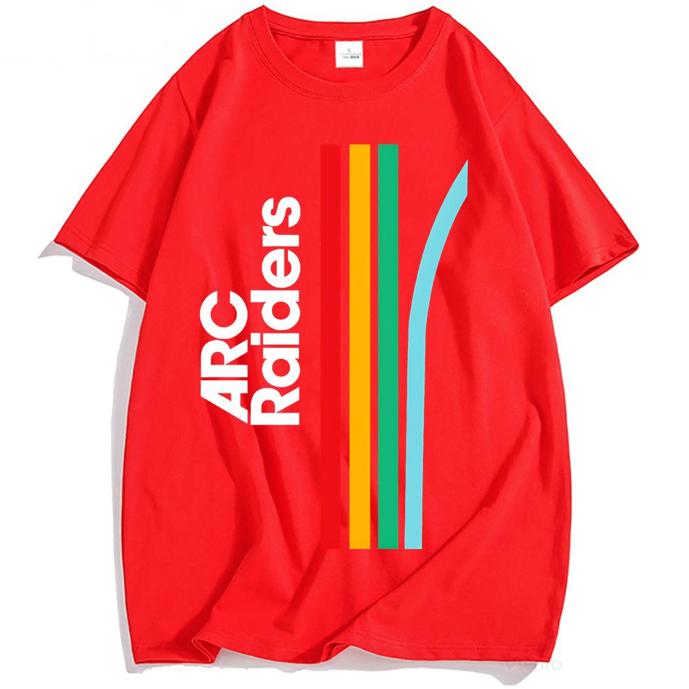Hot Game ARC Raiders Rainbow Graphic Tshirts Cotton Fashion Loose Men/Women T-shirt Unisex Streetwear O-neck Casual Male Tees
