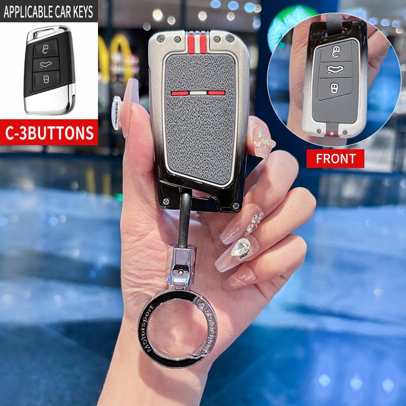 For VW Volkswagen Key Case Cover Holder Shell Fob for Volkswagen VW Magotan Passat B8 Golf for Skoda Superb A7 Accessories