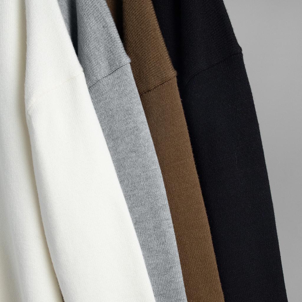 Round Neck Sweater for Women Autumn Winter Loose Pullover Sweater Simple Solid Colour Knitwear Luxurious Relaxed-fit Slimming and Versatile Top