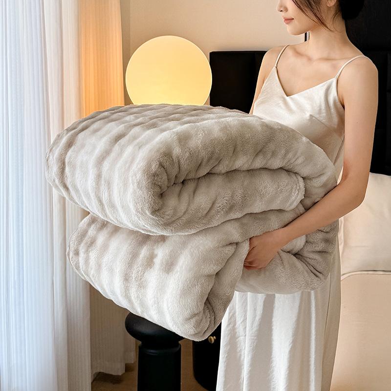 Bubble Velvet Blanket, Thickened Flannel, Coral Velvet Blanket, Office Nap Blanket, Single Air Conditioning Blanket