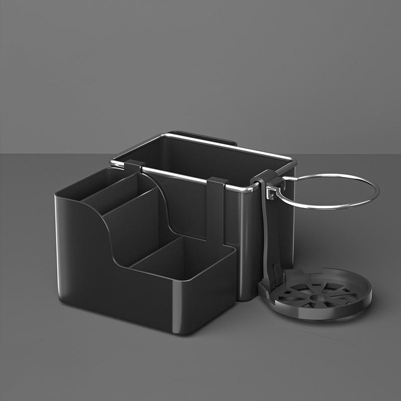 

1PCS Car Storage Box With Cup Holder Car Center Console Organizer Storage Automobile Interior Accessories Storage Box 1PCS чёрный
