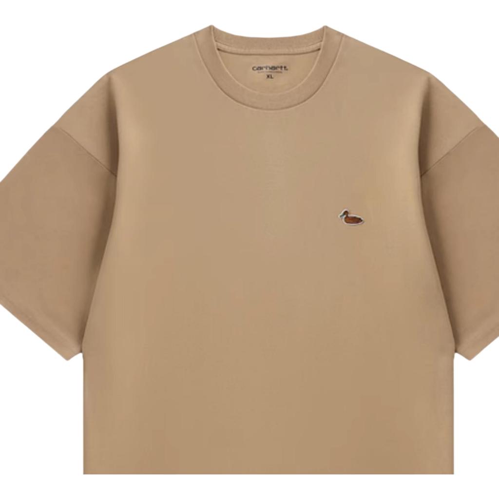 Carhartt WIP Sports Comfortable Minimalist Color Block Classic Vintage Short Sleeve T-Shirt Men Tops Brown CHXTEA242037O