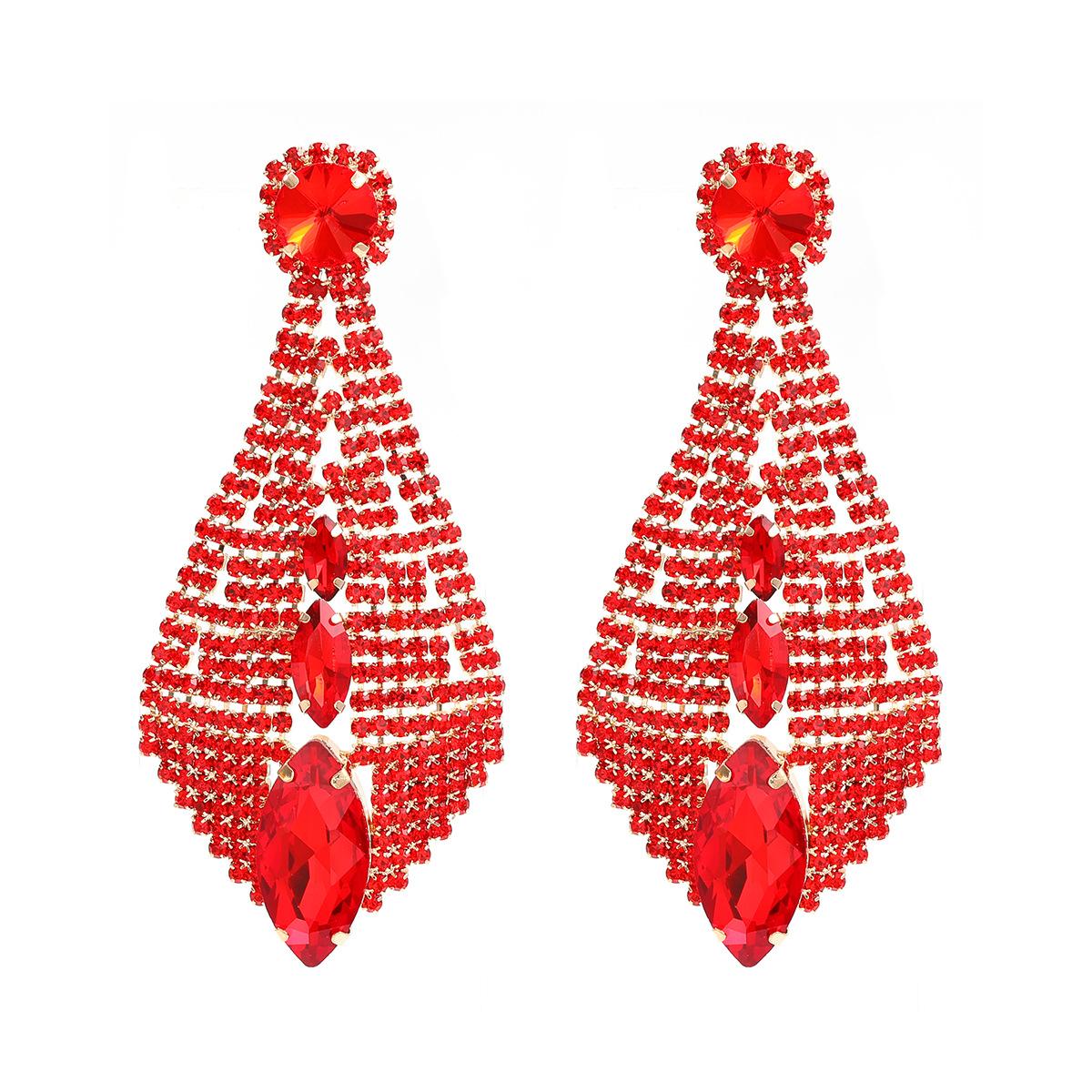 

2024 новая тенденция преувеличенные серьги женские серьги геометрической формы полностью свадебные роскошные ювелирные аксессуары