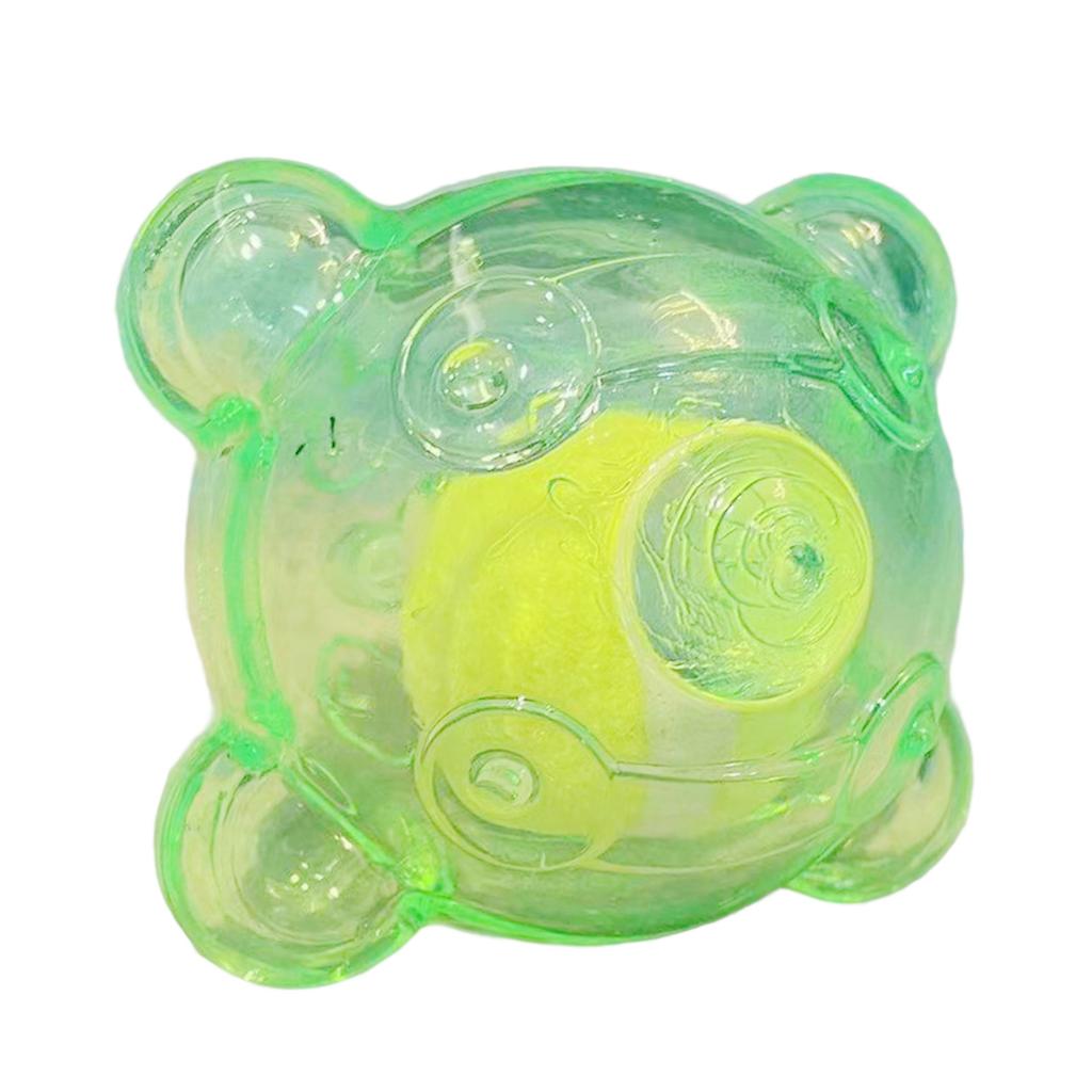 Interactive Dog Chewing Toy Ball with Squeaky Sound and High Bounce for Active Pet Chewing Teething Exercise Toy