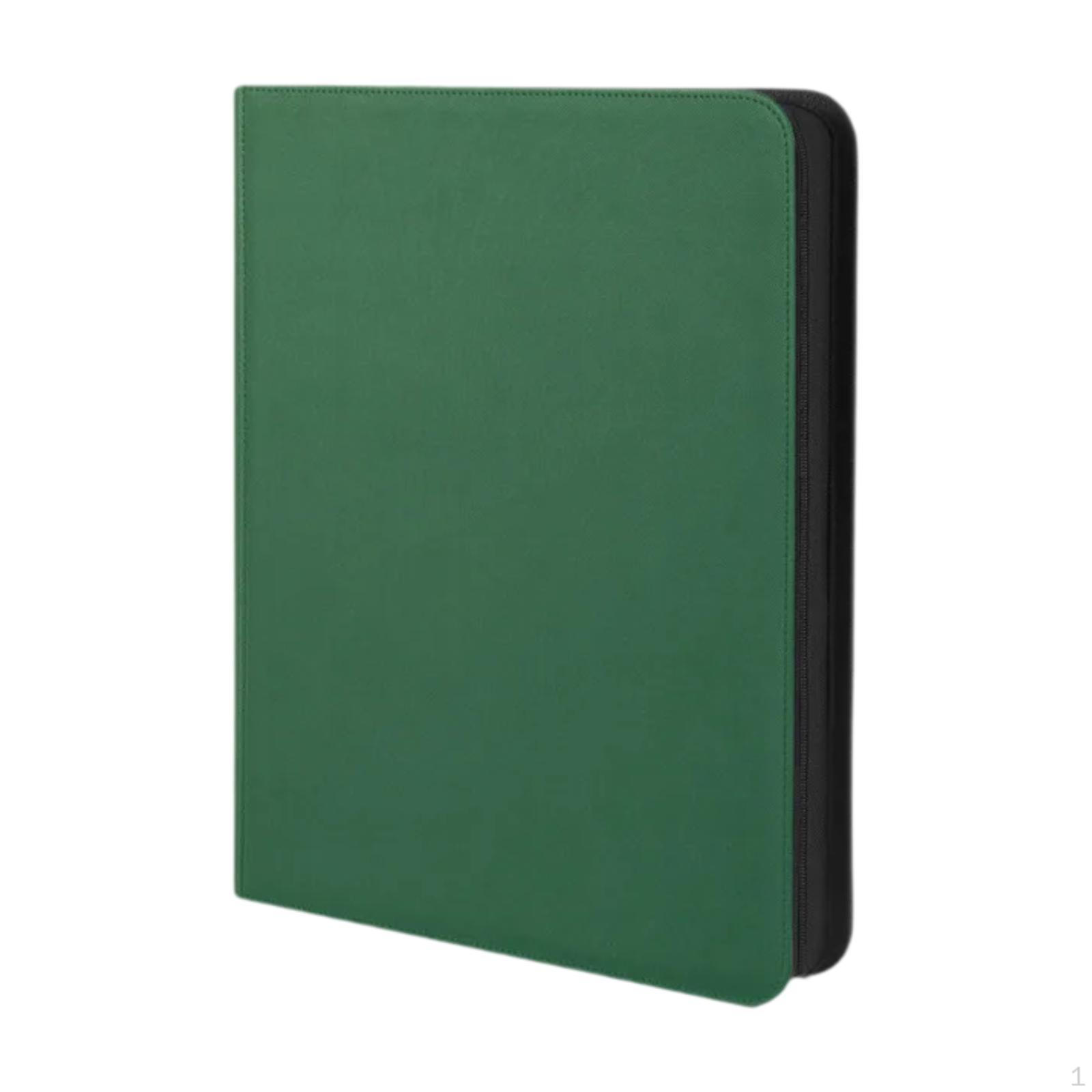 

Альбом для коллекционных карточек 9 карманов Чехол для переноски Защитный чехол для 252 карточек Коллекция для зелёный