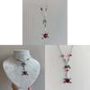 Dark Punk Red Black Heart Butterfly Necklace With Antique Zinc Alloy For Women