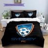 Sydney FC Pattern Bedding Quilt Set  Home Decoration  Gift (1 * duvet cover + 2 * pillowcase  without core).xwn
