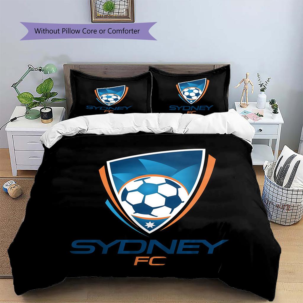 Sydney FC Pattern Bedding Quilt Set Home Decoration Gift (1 * duvet cover + 2 * pillowcase without core).xwn