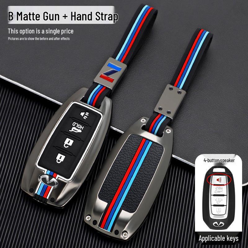 2020 Infiniti QX50/QX60 Key Cover: Metal Shell Key Bag with Buckle for Car Modification