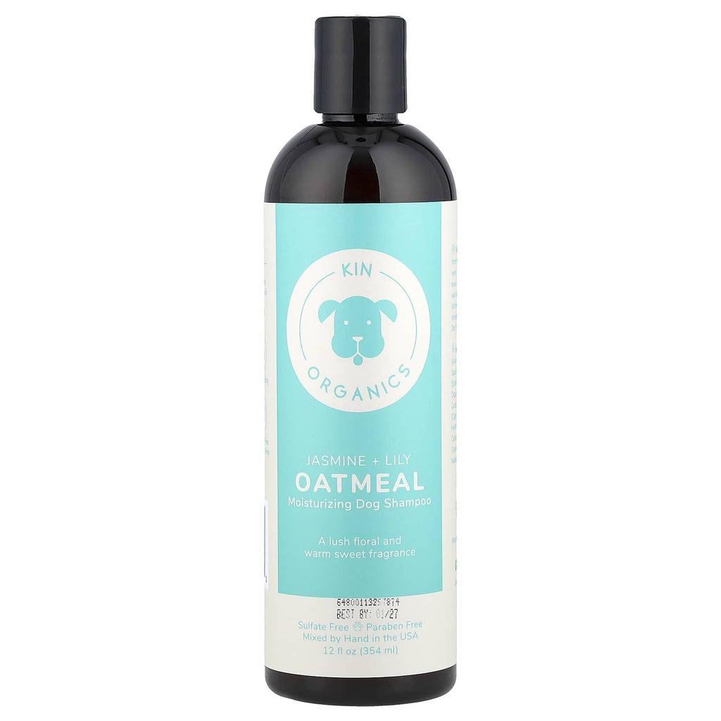 Kin+Kind, Organic Oatmeal Moisturizing Dog Shampoo, Jasmine + Lily, 354ml (12 fl oz)