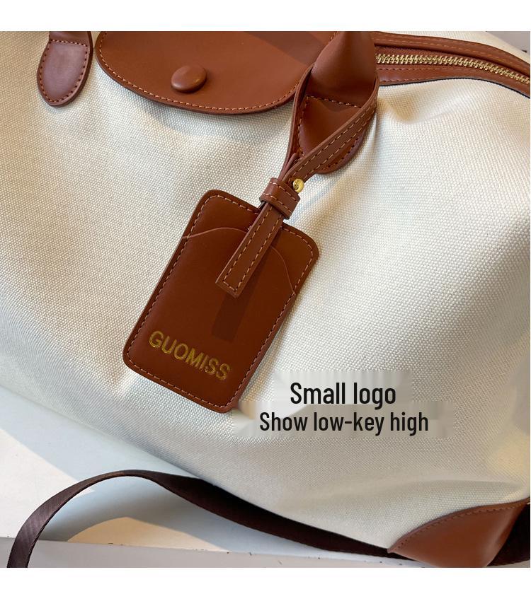 Spacious Canvas Tote Bag: Trendy, Lightweight Gym & Travel Crossbody Bag