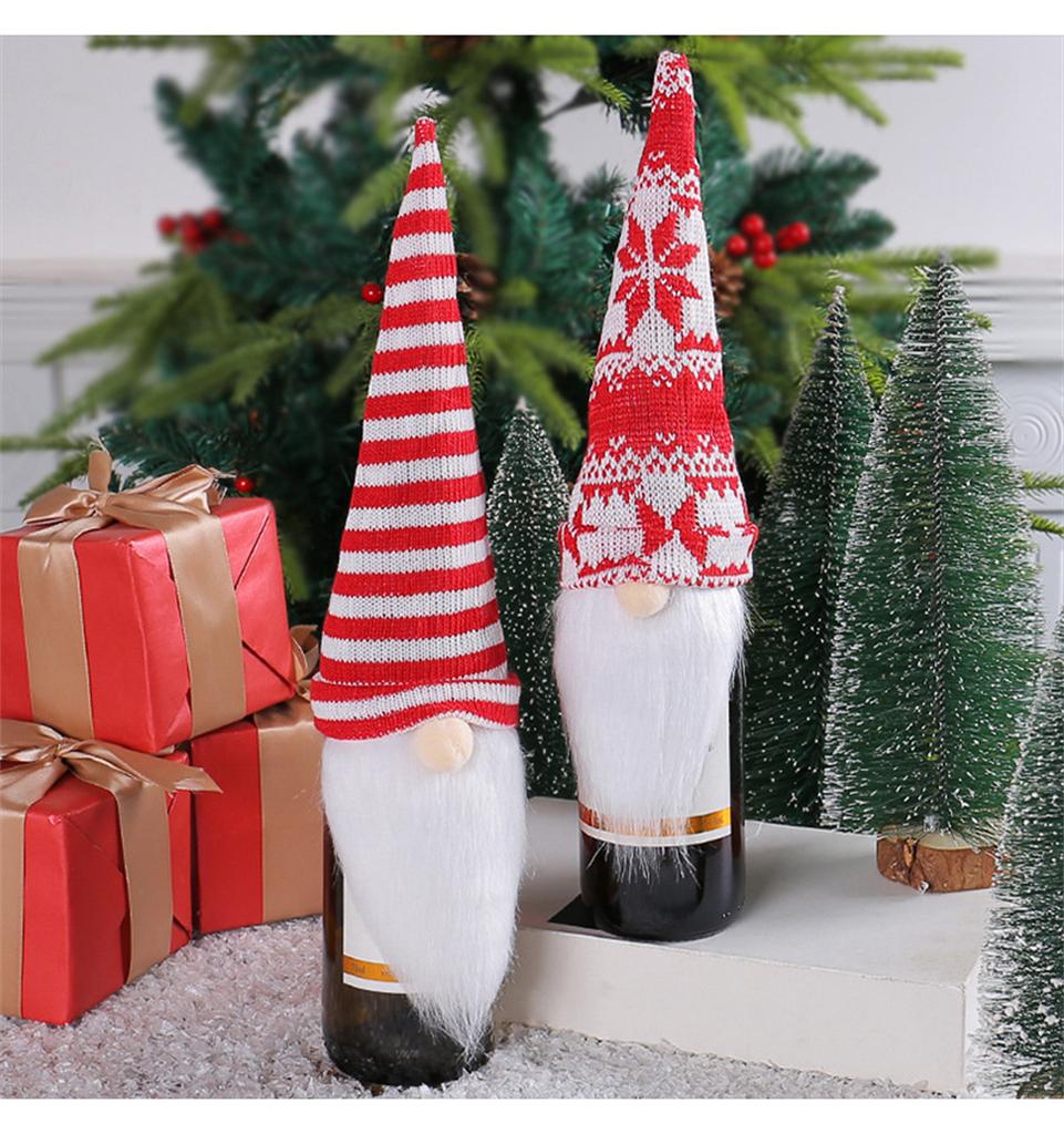 New Party Supplies New Year Decorations Table Setting Household Products Christmas Bottle Set Home Decoration Wine Bottle Cover