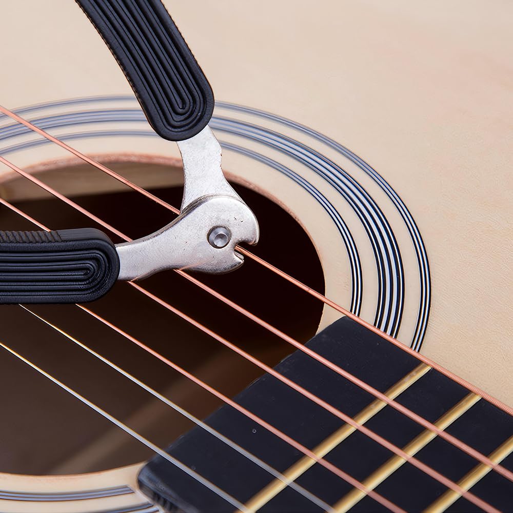 Stimmwirbel-Winder Finger Einfache Gitarrenzange für Akustikgitarre und E-Gitarrensaiten Werkzeug Wartungswerkzeug Typ Multifunktion 3-in-1 Multifunktion