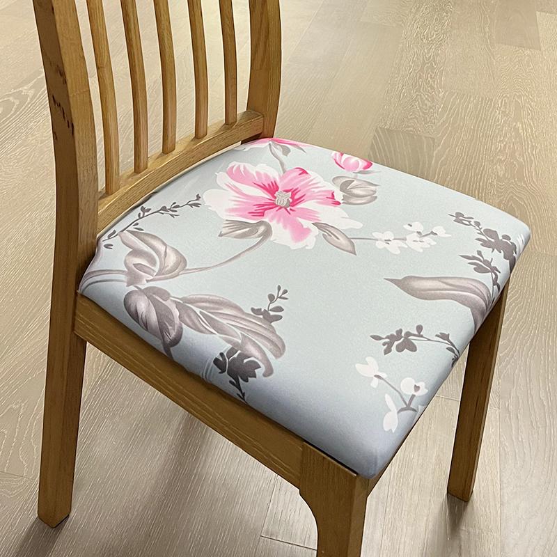 Seat Covers For Dining Room Stretch Printed Dining Chair Cover Upholstered Chair Seat Cushion Slipcovers For Kitchen, Office 1Pc