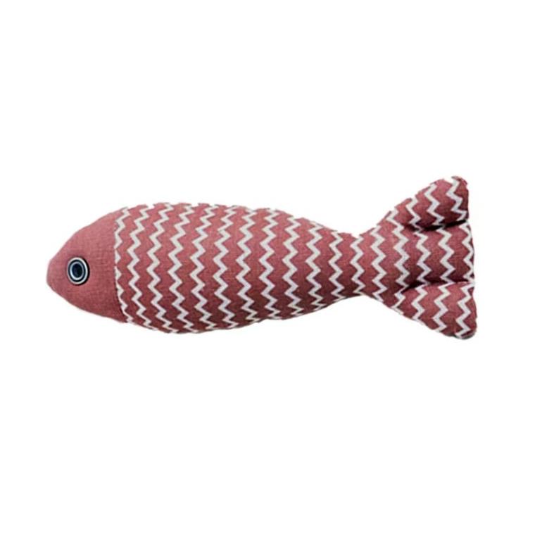 3pcs Pet Teething Toy Fish Design Cat Toy Interactive Durable Cat Chew Toy Plush Pillow Kitten Toy Indoor and Outdoor