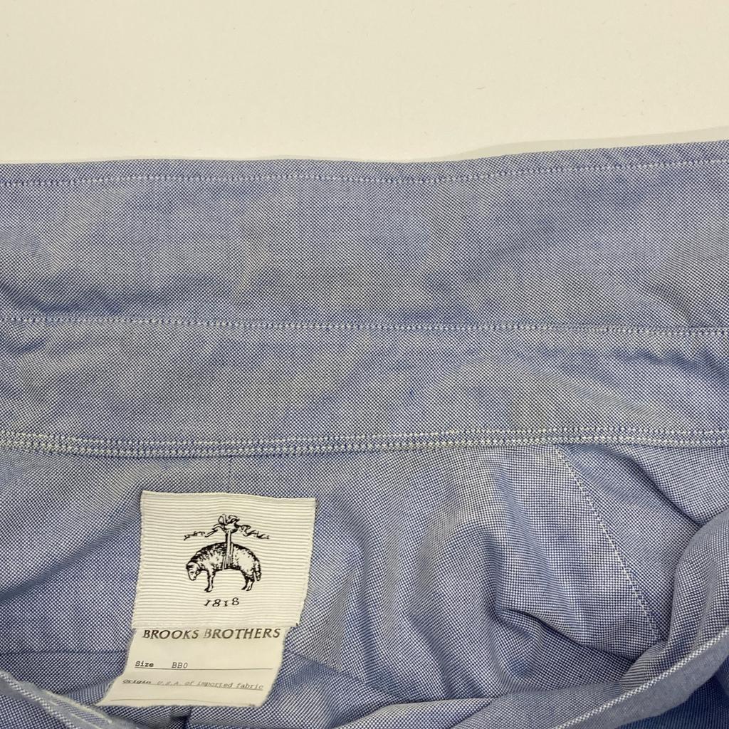 Brooks Brothers x Thom Browne sax blue oxford shirt tops BB0 blueUsed