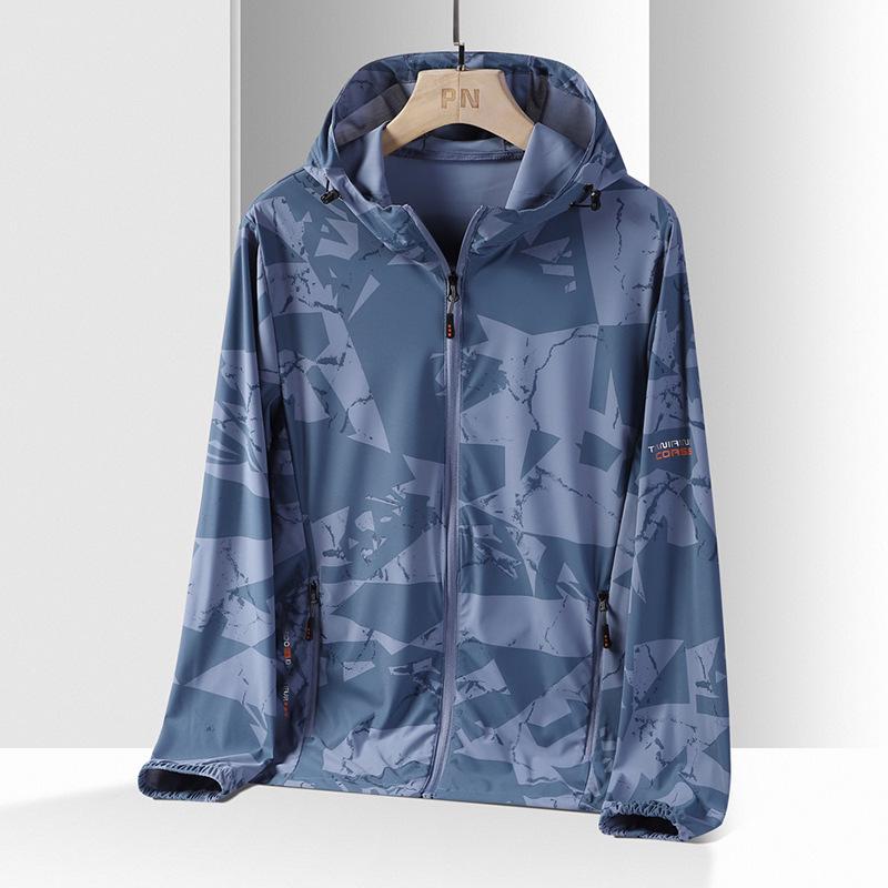 Men's 2025 Ice Silk Sun Protection Camouflage Fishing Jacket - Lightweight, UV Resistant for Summer Outdoor Wear