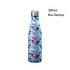 ZISIZ 304 Stainless Steel Marble Insulated Water Bottle, 500ml
