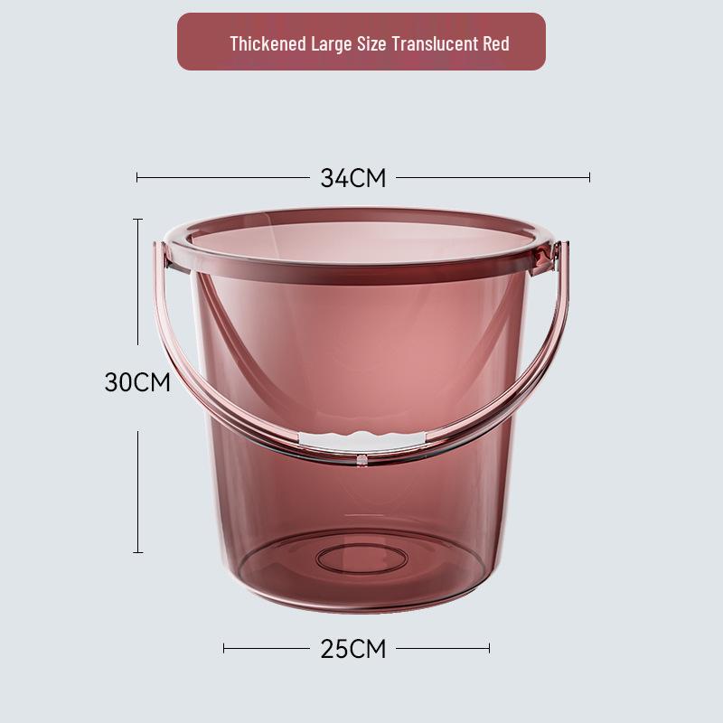 Förtjockad Transparent Plasttunna med Lock: Hushållsvattenförvaring, Tvätt- och Studentrums-användning