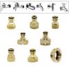 1/2" 3/4" 1" Threaded Brass Faucet Quick Connector 16mm Washing Machine Nipple Joint Car Wash Water Gun Fittings Tap Adapter 1Pc