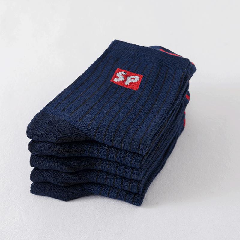 1/5/10 Pairs Men Business Dress Anti-bacterial Long Socks Soft Breathable Mid Tube Casual Sports Socks