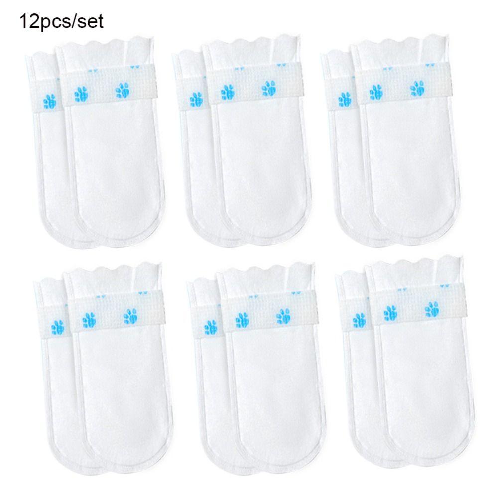 12pcs/set Dustproof Disposable Pet Shoe Covers Breathable Dog Rain Shoes  Outdoor