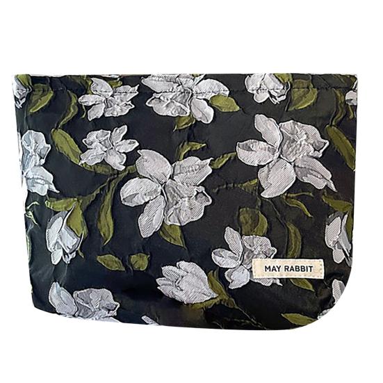 Aesthetic Floral Makeup Bag Cosmetic Pouch Large Capacity Zipper Closure Waterproof Women Travel Toiletry Bag Makeup Organizer