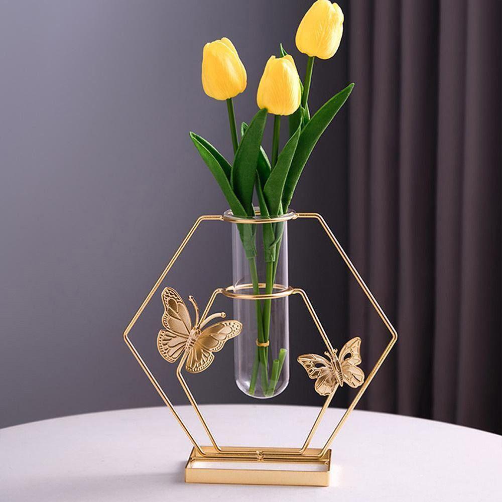 Plant Flower Pot Wedding Decoration Vases Metal Hydroponic Vase Ornaments