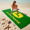 1Pc John Deere Logo Beach Towel, Quick Dry, Multi-Use for Beach Pool Gym Yoga Home Travel, Christmas, Halloween, Xmas Gift M928884