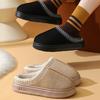 Fashion Fashion Women Platform Fluffy Slippers Autumn Winter Plush Warm House Shoes for Woman Thick Sole Non Slip Indoor Cotton Slippers