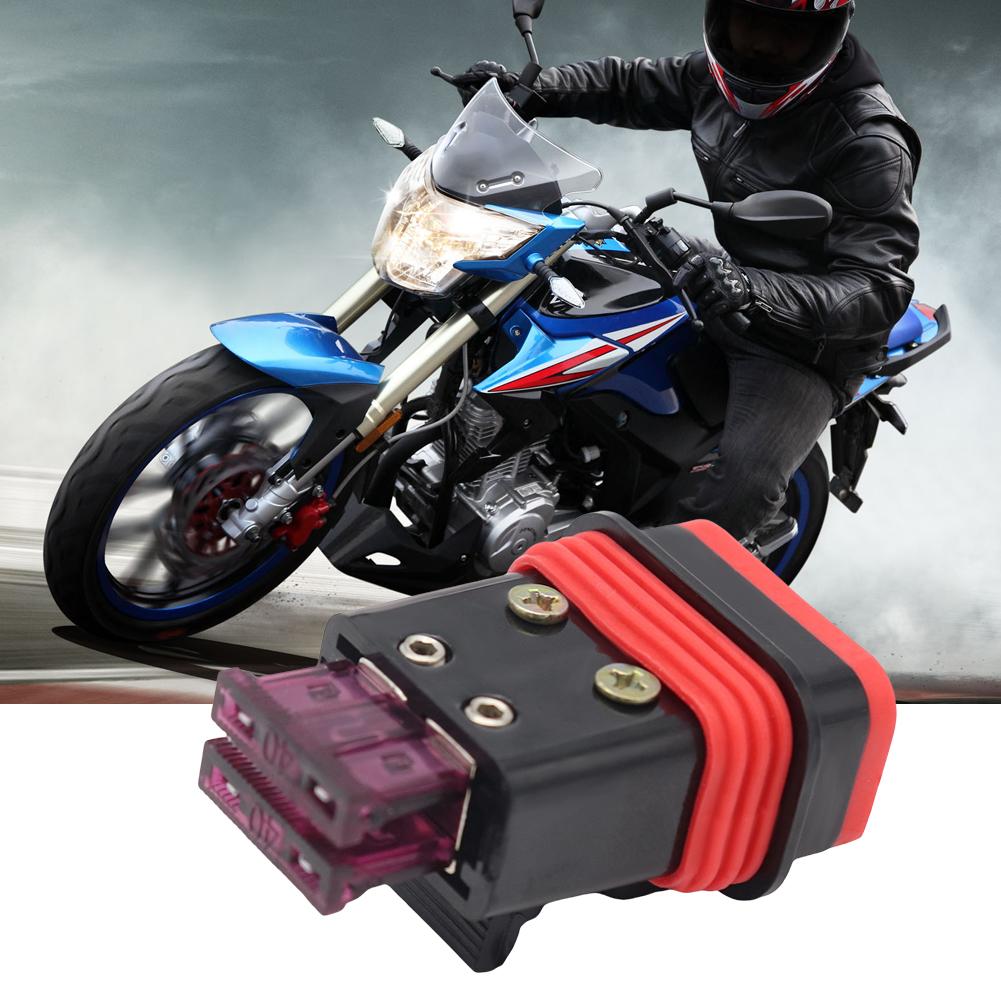 Motorcycle Waterproof Fuse Holder with 2pcs 40AMP Blade Fuses Inline Fuse Holder Motorcycle Fuse Box
