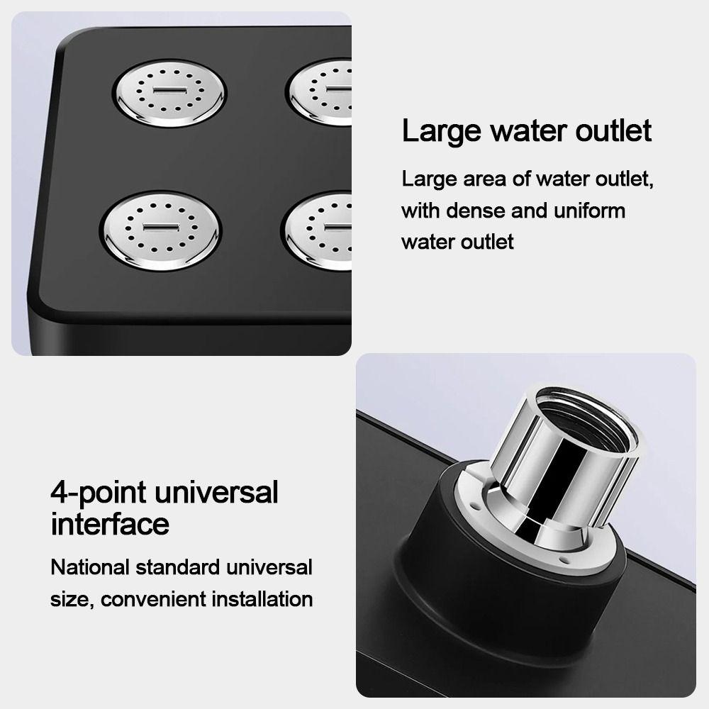 360° Rotating Bath Shower Head Large Panel Pressurized Shower Head Shower Replacement  Bathroom Use