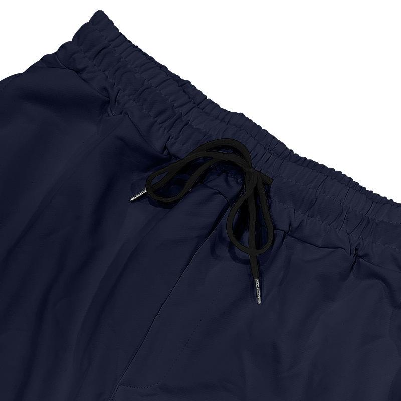 Men's trousers men's summer sports multi-pocket zip workwear elastic Slim drawstring casual sweatpants