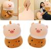 Big Brown Plush Pig Doll Toy For Kids, Creative Gift Idea With Pp Cotton Material