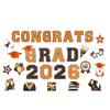 30Pcs Graduation Car Magnetic Stickers Waterproof Reusable 2026 Senior Grad Car Decorations Bumper Magnets for Refrigerator Metal Surfaces Party