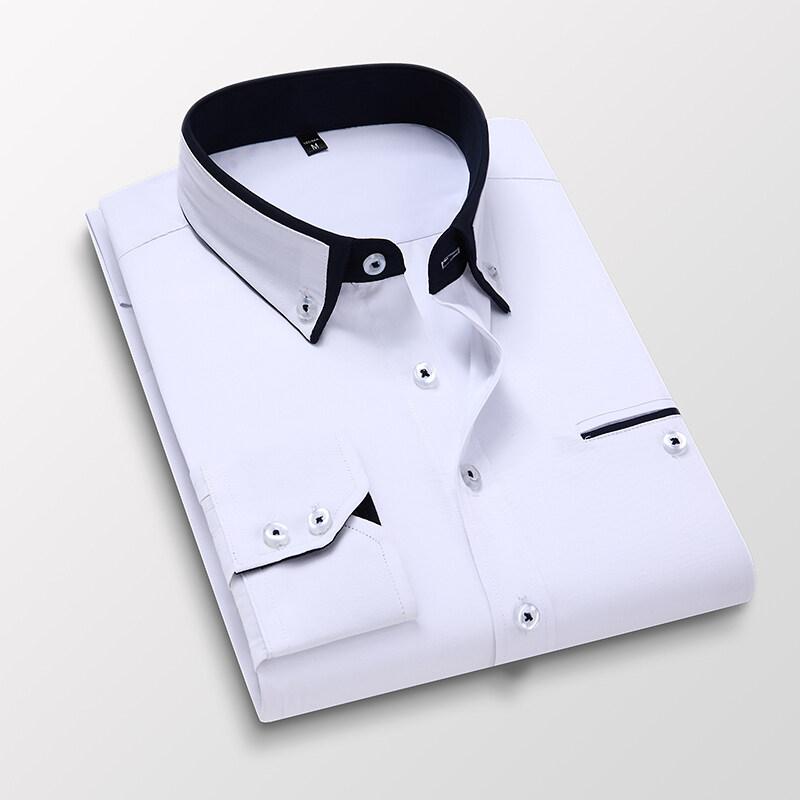 Neues Hemd Herren Baumwolle Langarm Gesellschaftlich Slim Fit Formelles Hemd Herren Kleidung Marke Weich Büro Formelle Kleidung Kleid