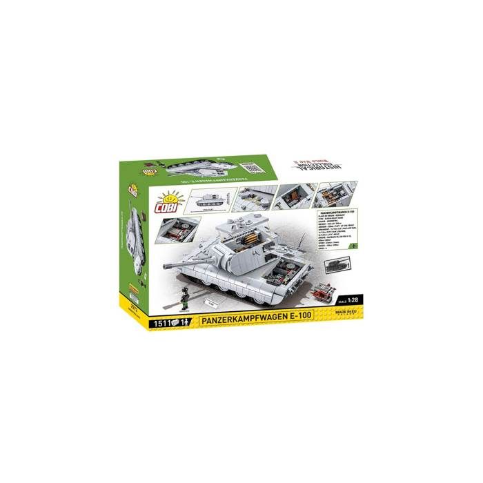 Maquette - COBI - 2572 - Panzerkampfwagen E-100 - Blanc - Pour enfants à partir de 6 ans